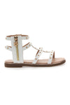 Bele sandale z zlatimi detajli Pitt Kids 39G2537S