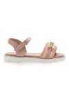 Roza sandali z okrasno zlato verigo Pitt Kids 39G2542S