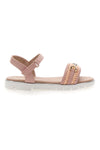 Roza sandali z okrasno zlato verigo Pitt Kids 39G2542S