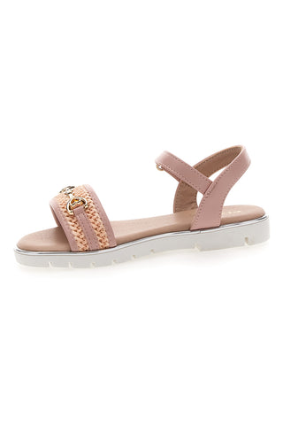 Roza sandali z okrasno zlato verigo Pitt Kids 39G2542S