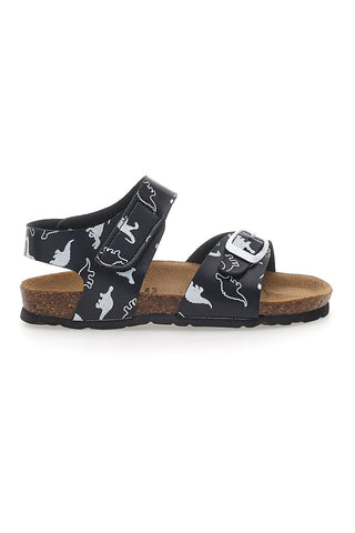 Sandali Navy z belimi vzorci, izdelani v Italiji PITT KIDS 45289GDN