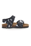 Sandali Navy z belimi vzorci, izdelani v Italiji PITT KIDS 45289GDN