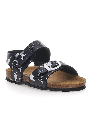 Sandali Navy z belimi vzorci, izdelani v Italiji PITT KIDS 45289GDN