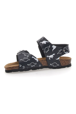 Sandali Navy z belimi vzorci, izdelani v Italiji PITT KIDS 45289GDN