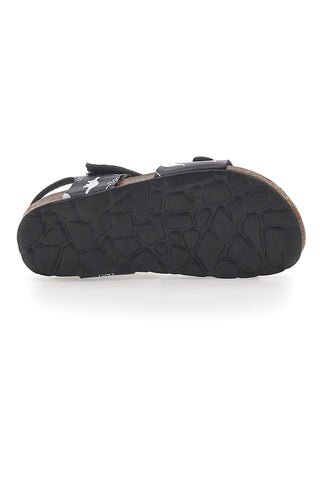 Sandali Navy z belimi vzorci, izdelani v Italiji PITT KIDS 45289GDN