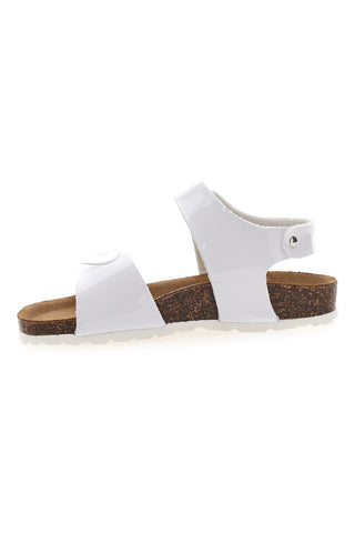 Bele sandale z bleščicami in zapenjanjem na velcro Pitt Kids 45260TWV