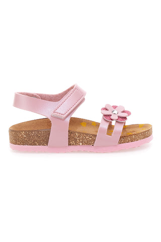 Roza sandali z okrasnim cvetom in udobno podlogo PITTARELLO BIO 257A005SR