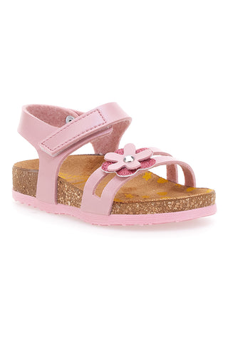 Roza sandali z okrasnim cvetom in udobno podlogo PITTARELLO BIO 257A005SR