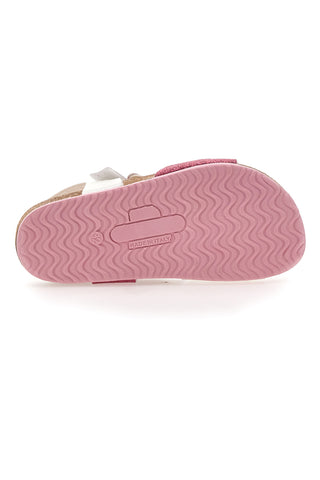 Bele in fuksije sandale z bleščečim cvetom PITTARELLO BIO 257A084SR