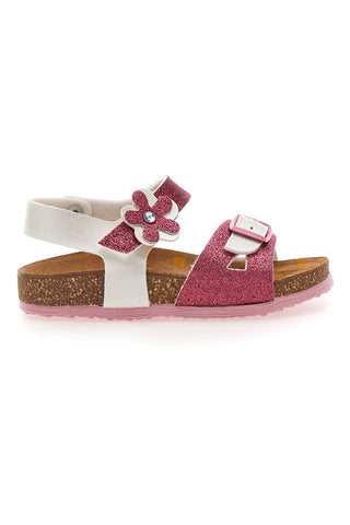 Bele in roza sandale z bleščicami Pittarello Bio 257A084SR