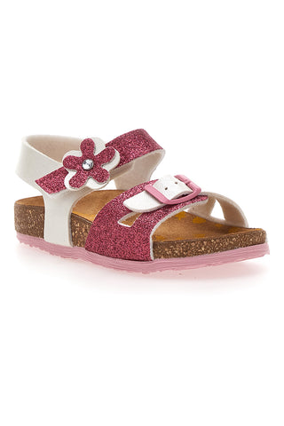 Bele in roza sandale z bleščicami Pittarello Bio 257A084SR