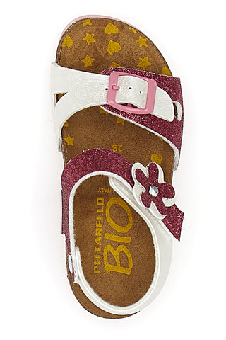 Bele in roza sandale z bleščicami Pittarello Bio 257A084SR