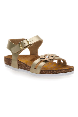 Platinske sandale z barvnimi kristali Pittarello Bio 257A007SR