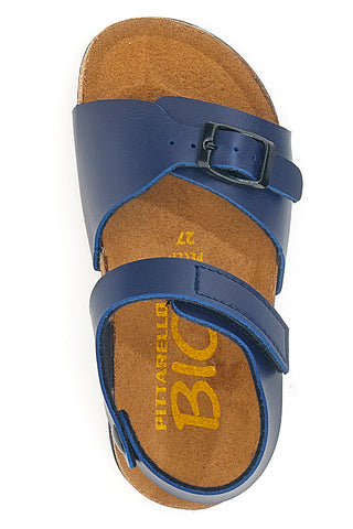 Modre sandale s sponko in nastavljivim trakom Pittarello Bio 257A080SR
