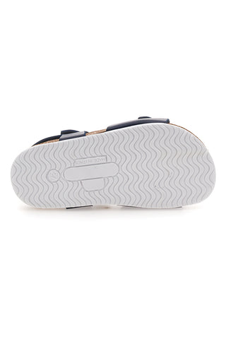 Enobarvne modre sandale s podplatom iz plute PITTARELLO BIO 257A066SR