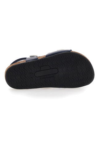 Modre sandale s potiskanimi trakovi in oblikovano podplatom Pittarello Bio 257A066SR