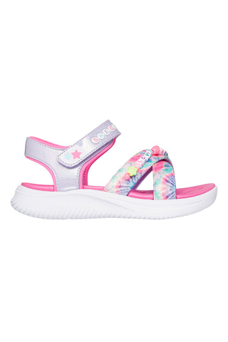 Roza sandali s kravatnim potiskom Skechers Jumpsters Sandal Tie Dye Bffs