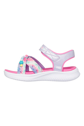 Roza sandali s kravatnim potiskom Skechers Jumpsters Sandal Tie Dye Bffs