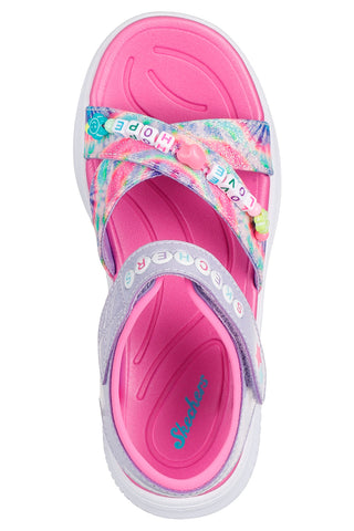 Roza sandali s kravatnim potiskom Skechers Jumpsters Sandal Tie Dye Bffs