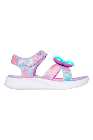 Vijolični sandali z metulji Skechers Jumpsters Sandal Butterfly Brights