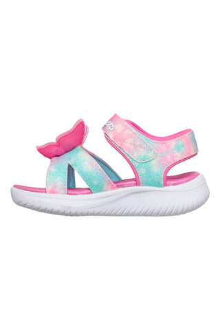 Roza sandali z metulji Skechers Jumpsters Sandal Butterfly Brights