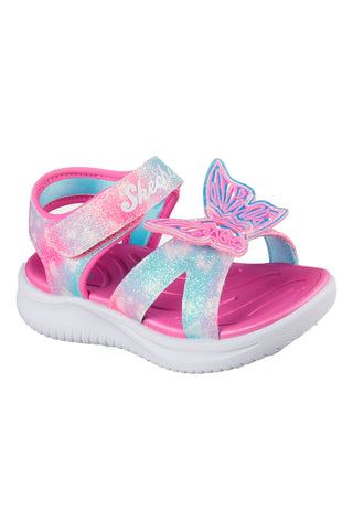 Roza sandali z metulji Skechers Jumpsters Sandal Butterfly Brights