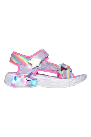 Vijolični sandali z lučkami Skechers Dreamy Unicorns