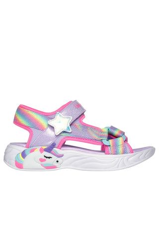 Vijolični sandali z lučkami Skechers Dreamy Unicorns