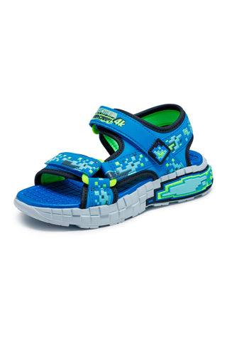 Modri športni sandali z grafičnim potiskom Skechers Mega-Splash 4K