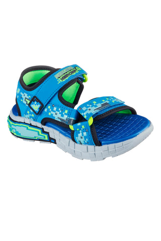 Modri športni sandali z grafičnim potiskom Skechers Mega-Splash 4K