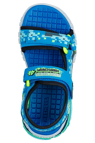 Modri športni sandali z grafičnim potiskom Skechers Mega-Splash 4K