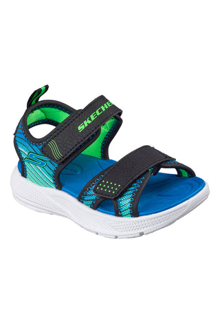 Skechers Microspec-Splash črni lahki športni sandali