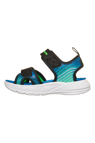 Skechers Microspec-Splash črni lahki športni sandali