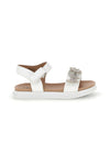 Beli sandali first step z metuljastimi kamenčki Pitt kids 392620S
