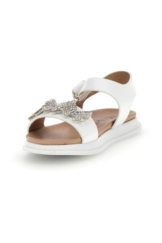 Beli sandali first step z metuljastimi kamenčki Pitt kids 392620S