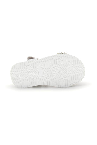 Beli sandali first step z metuljastimi kamenčki Pitt kids 392620S