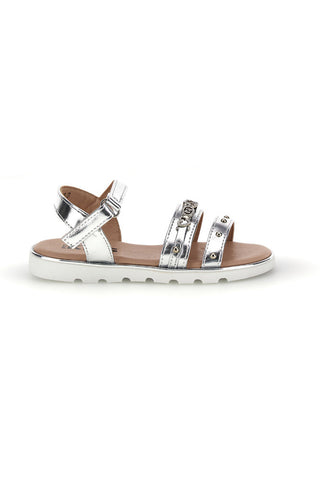 Srebrni sandali z bleščicami Pitt kids 392624S