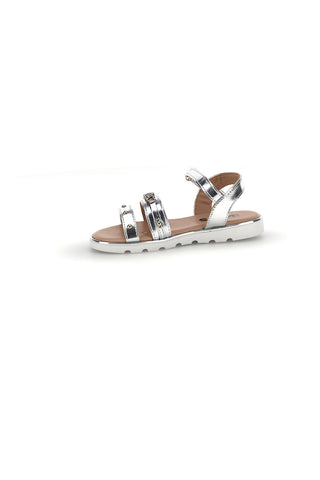 Srebrni sandali z bleščicami Pitt kids 392624S