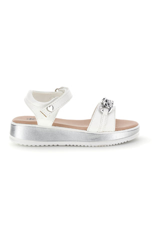 Beli sandali z naramnicami s kamenčki Pitt kids 392629S