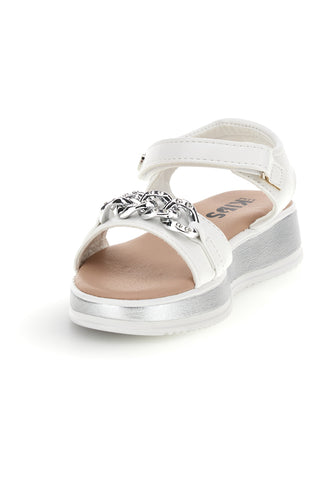 Beli sandali z naramnicami s kamenčki Pitt kids 392629S