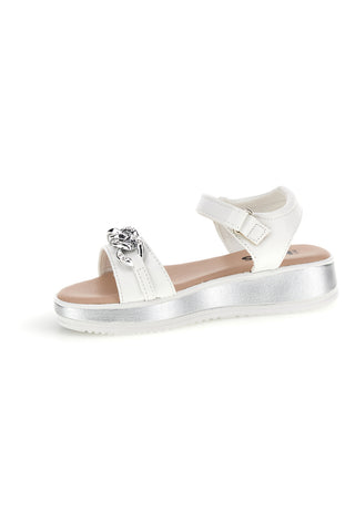 Beli sandali z naramnicami s kamenčki Pitt kids 392629S