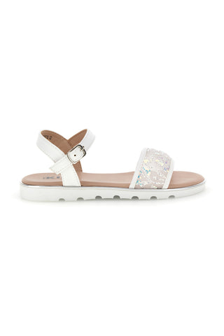 Beli sandali s svetlim trakom Pitt kids 392637S