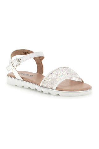 Beli sandali s svetlim trakom Pitt kids 392637S