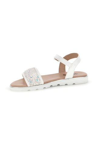 Beli sandali s svetlim trakom Pitt kids 392637S