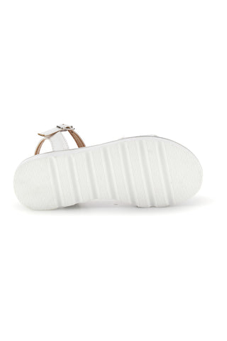 Beli sandali s svetlim trakom Pitt kids 392637S