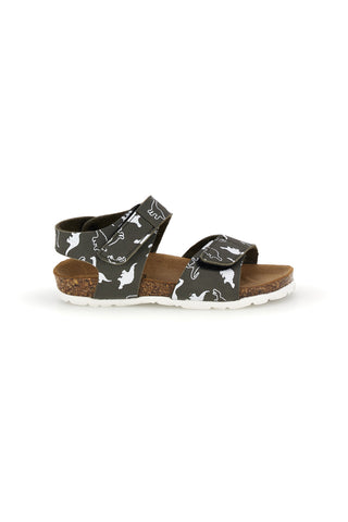 Zeleni sandali s trakovi na velcro z motivom dinozavrov Pitt kids 40006ndn