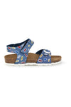 Modri sandali z modrim potiskom, zaponko in trakom Pitt kids 45289GHE