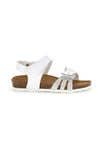 Beli sandali z naramnicami in aplikacijami Pitt kids 45266TWV