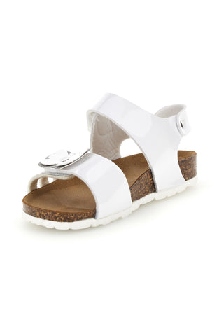 Beli sandali z naramnicami in aplikacijami Pitt kids 45266TWV