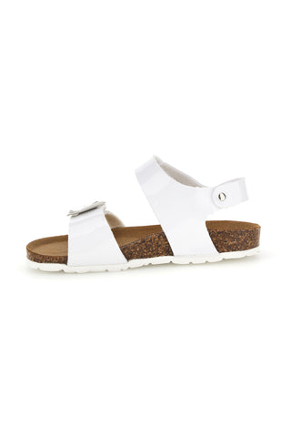Beli sandali z naramnicami in aplikacijami Pitt kids 45266TWV